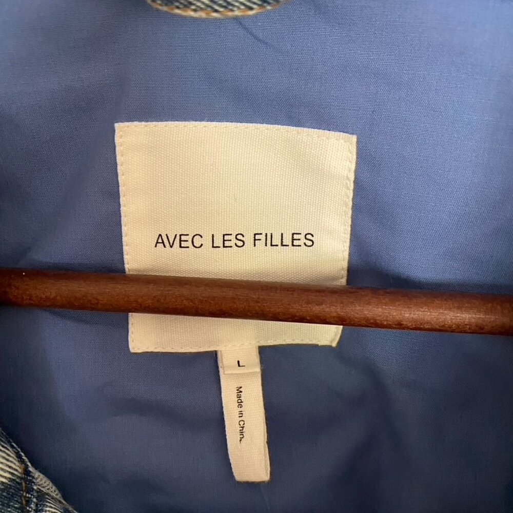 Avec Les Filles Patchwork Denim Jacket size L - Picture 3 of 6